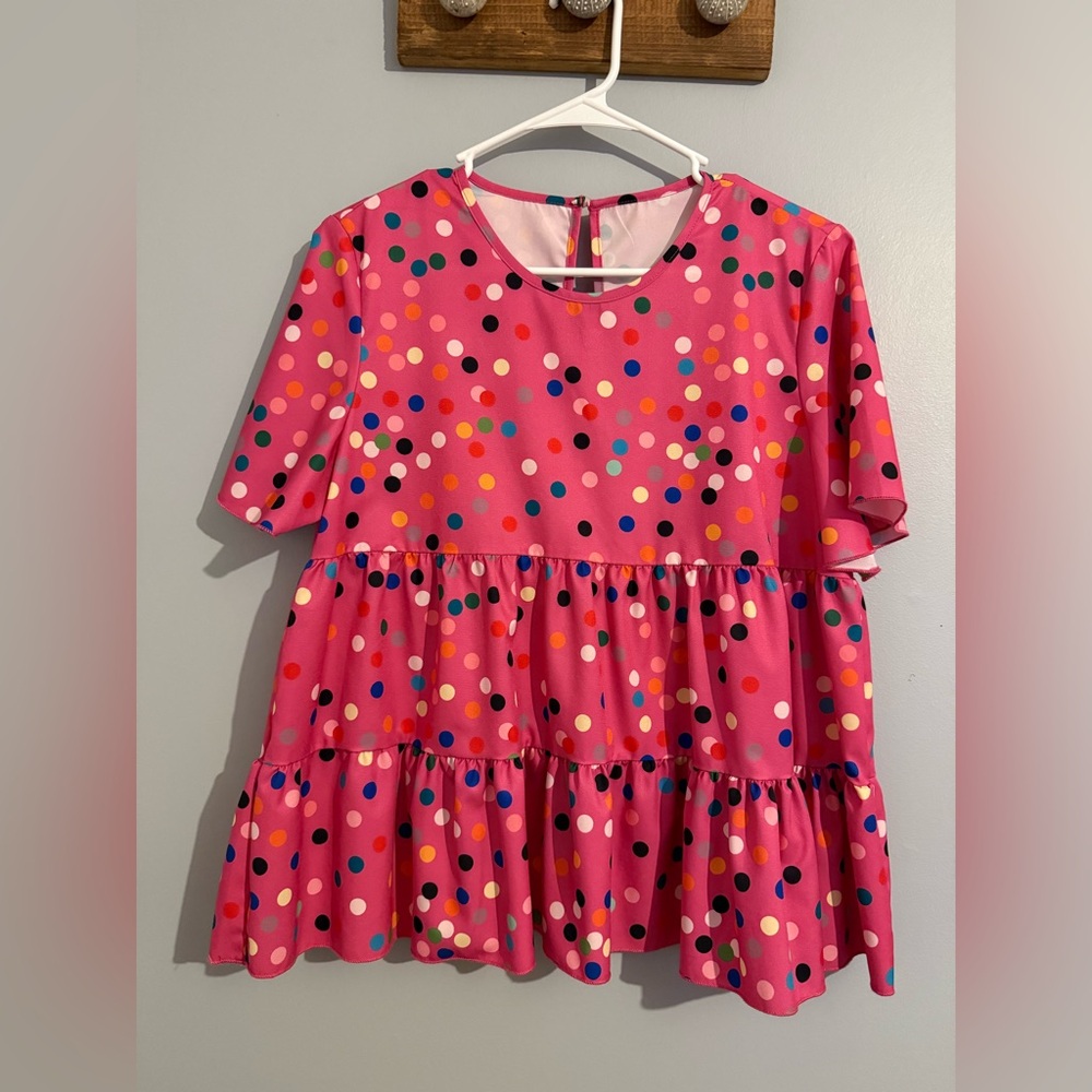 Colorful Polka Dot Women’s Top